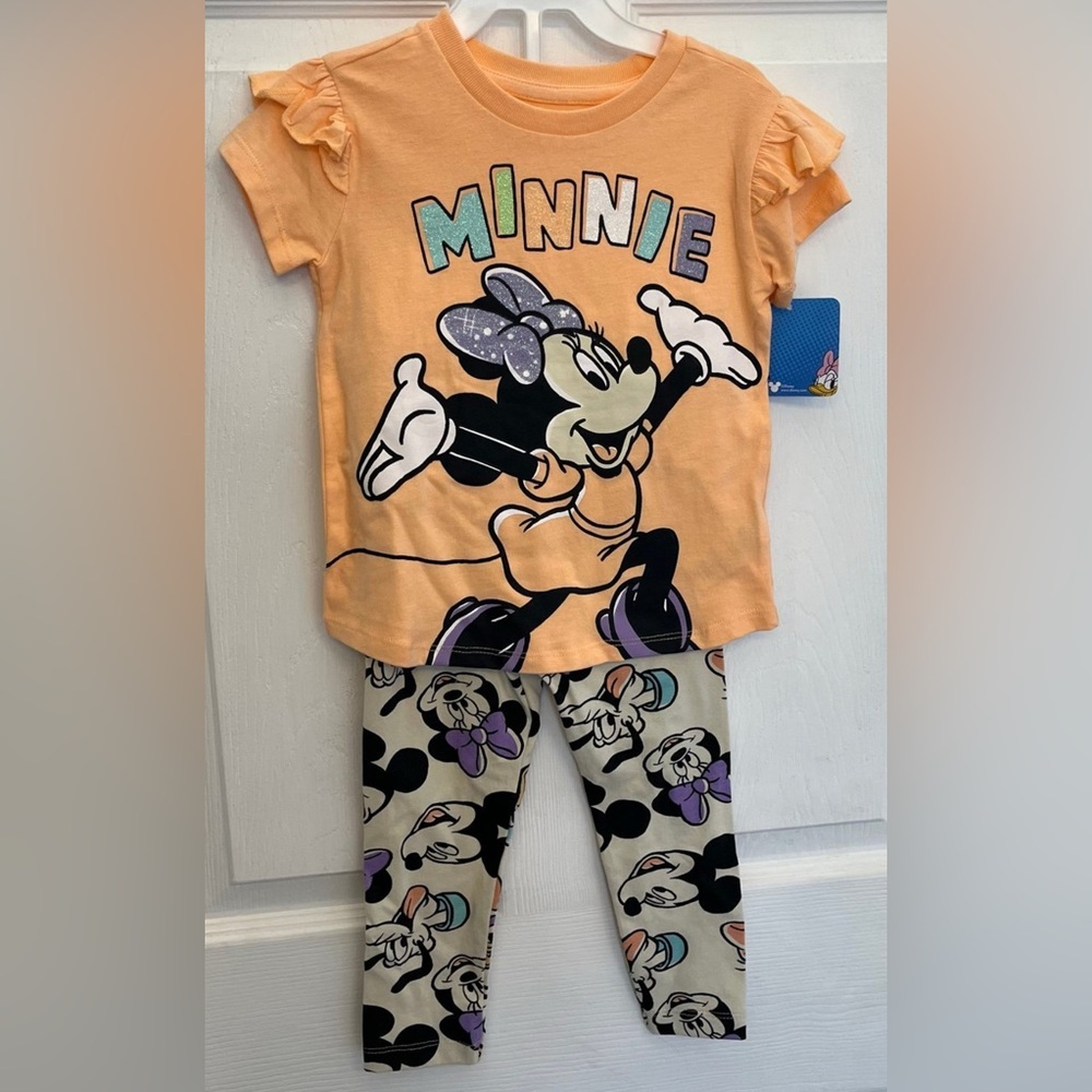 New Disney Girls Toddler 2T Minnie Mouse Outfit NWT